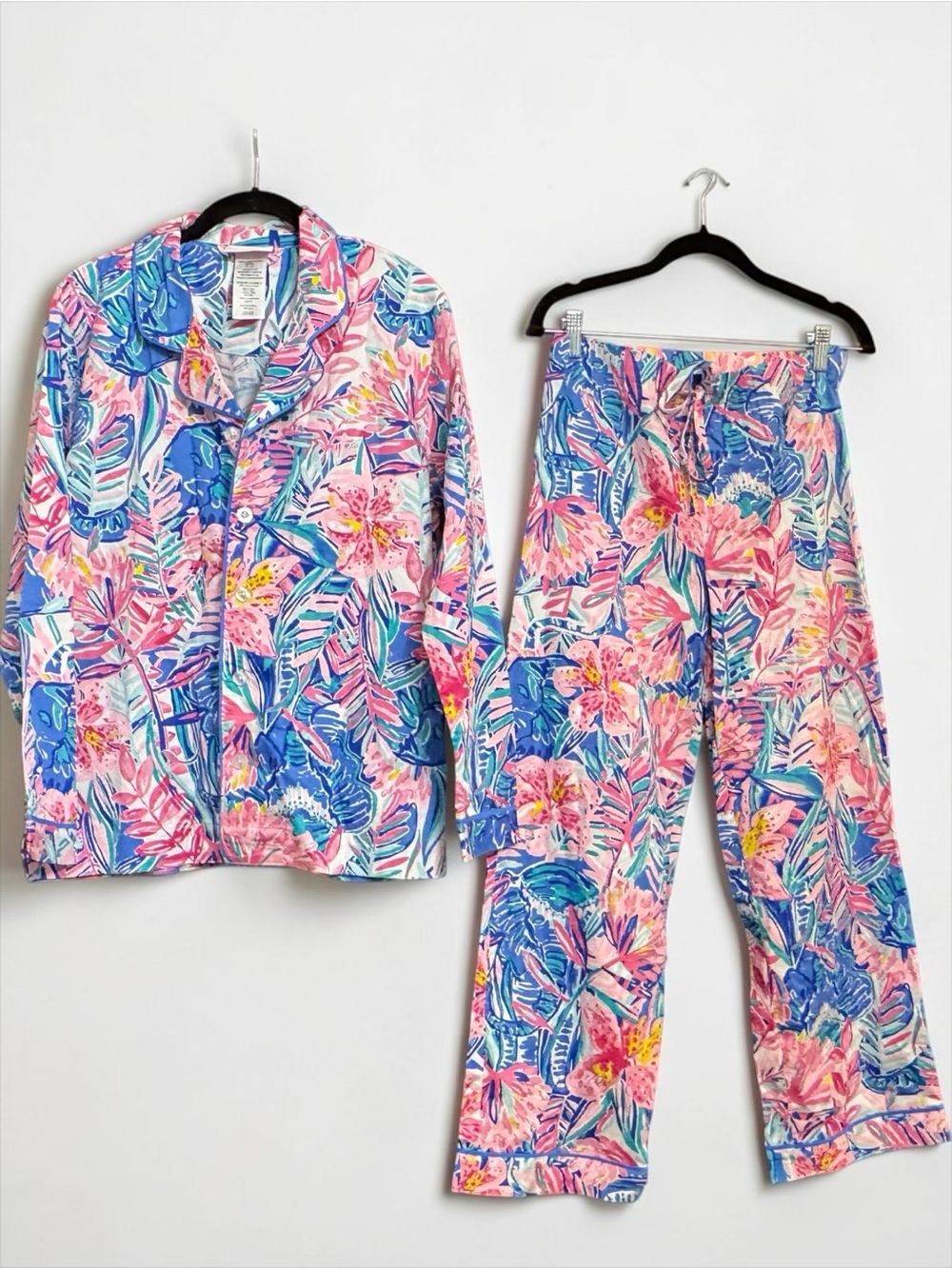 Lilly Pulitzer x Pottery Barn Teen Tropical Floral Pajama Set Size Small